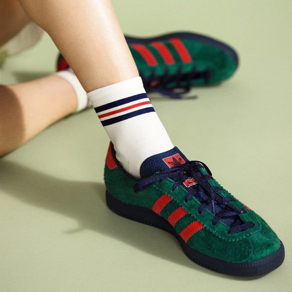 Hansel from Basel Billie Sporty Short Crew Socks White Varsity Stripe